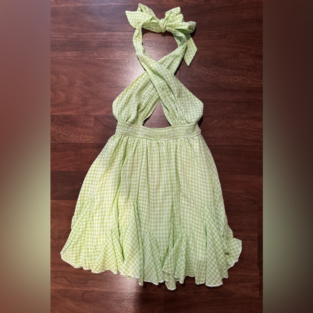 Mable Kayleigh Mini Dress in Apple Green - Size L - Picture 3 of 7